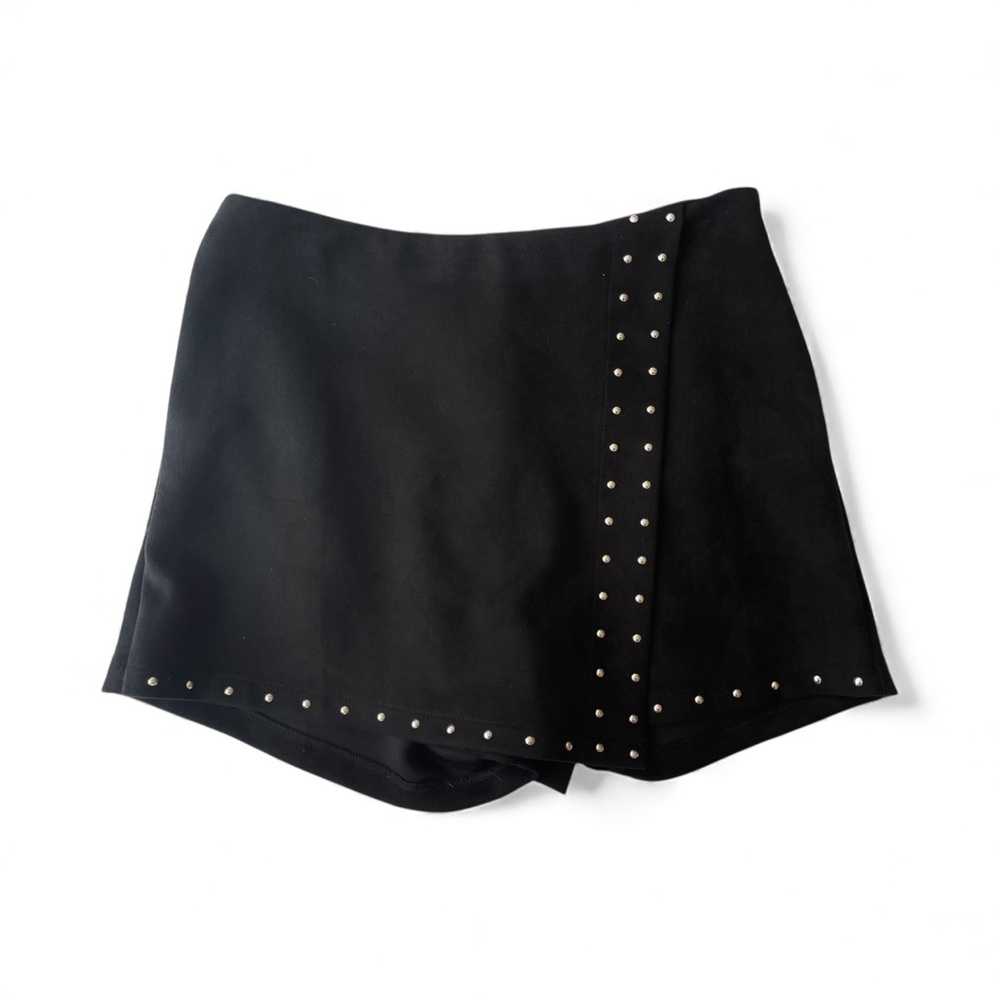 Black Skirt with Studded Detail
